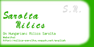 sarolta milics business card